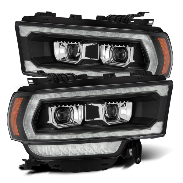 Fits 19-24 Ram 2500/3500/4500/5500 PRO-Series Halogen Projector Headlights Black