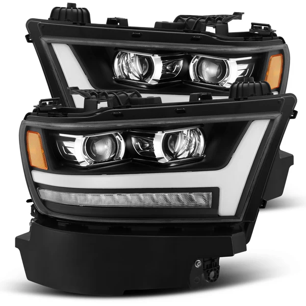 Fits 19-24 Ram 1500 PRO-Series Halogen Projector Headlights Black (ETA early Jun)