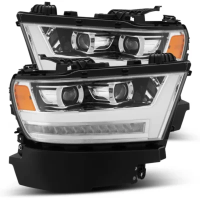 Fits 19-24 Ram 1500 PRO-Series Halogen Projector Headlights Chrome