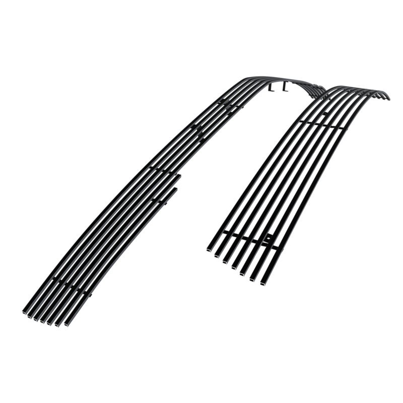 Fits 2014-2015 Chevy Camaro LS/LT With RS Package Phantom Style Main Upper + Lower Bumper Black Stainless Steel Billet Grille