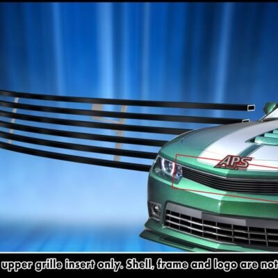 Fits 2014-2015 Chevy Camaro SS With RS Package/2014-2015 Chevy Camaro LS With RS Package/2014-2015 Chevy Camaro LT With RS Package Main Upper Black Stainless Steel Billet Grille