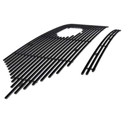 Fits 2020-2024 Ford Explorer King Ranch & Limited & XLT Main Upper Black Stainless Steel Billet Grille
