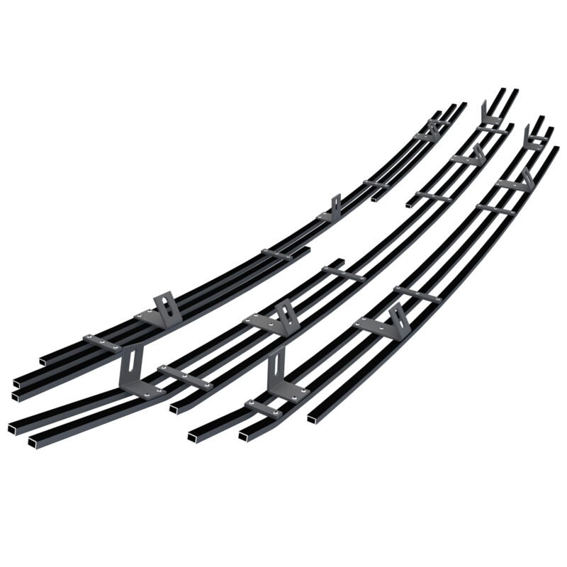 Fits 2017-2019 Ford Escape Main Upper Black Stainless Steel Billet Grille - Image 2
