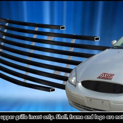 Fits 2000-2003 Ford Taurus Main Upper Black Stainless Steel Billet Grille