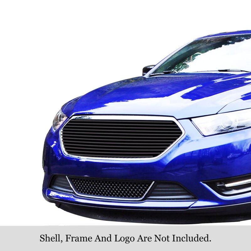 Fits 2013-2019 Ford Taurus SHO Logo Cover Main Upper Black Stainless Steel Billet Grille - Image 3