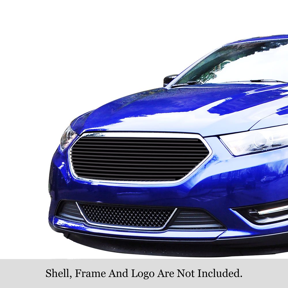 Fits 2013-2019 Ford Taurus SHO Logo Cover Main Upper Black Stainless Steel Billet Grille - Image 3