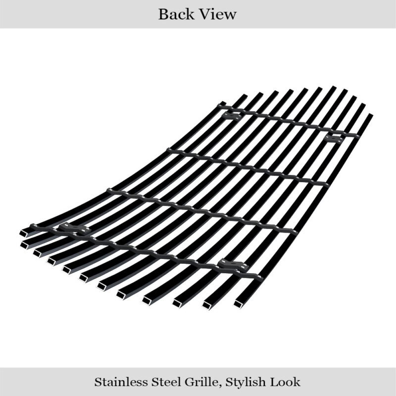 Fits 2013-2019 Ford Taurus SHO Logo Cover Main Upper Black Stainless Steel Billet Grille - Image 2