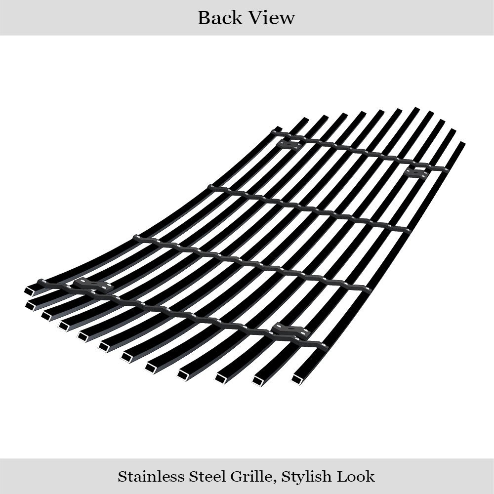 Fits 2013-2019 Ford Taurus SHO Logo Cover Main Upper Black Stainless Steel Billet Grille - Image 2