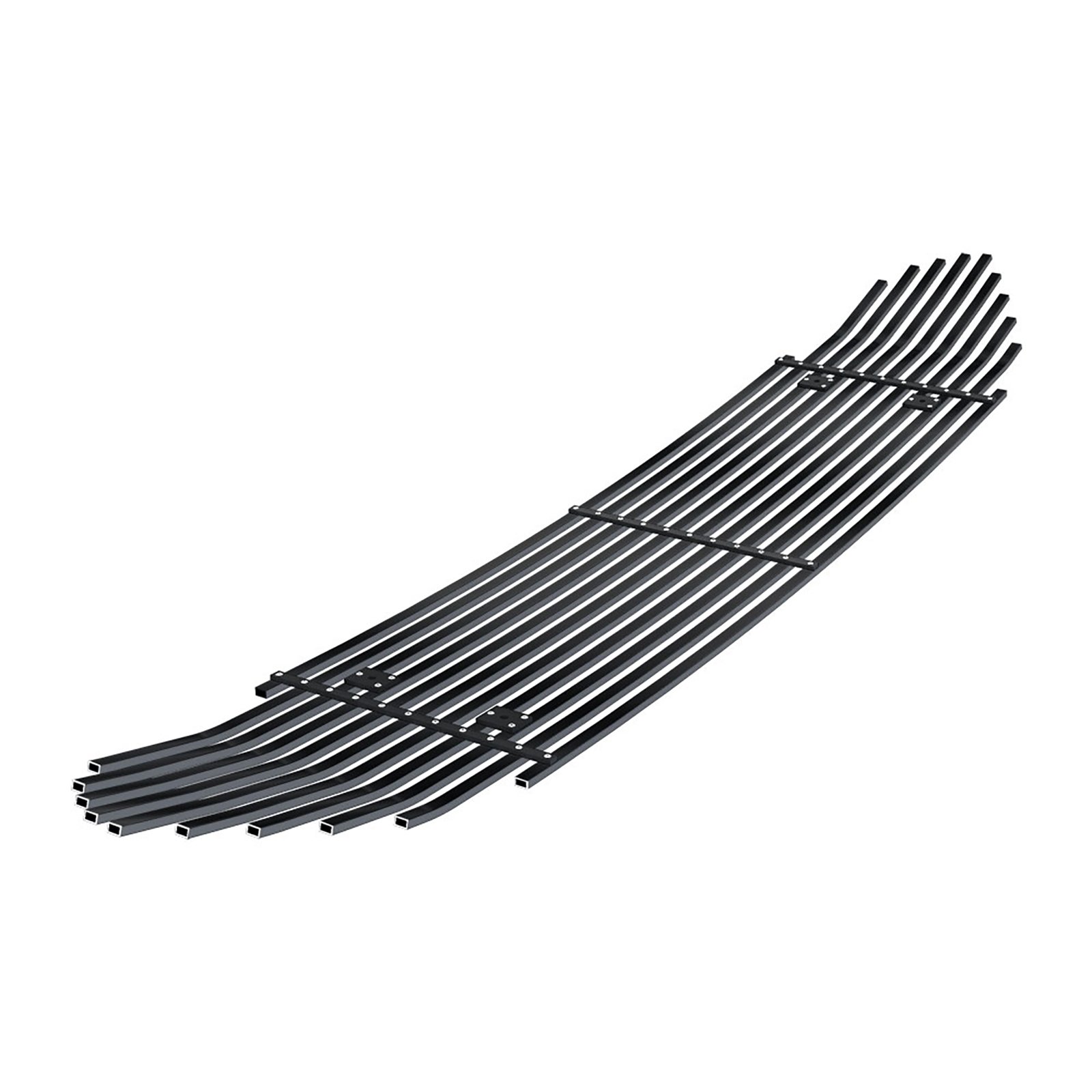 Fits 2013-2016 Ford Fusion Chrome pcs need to be removed. Main Upper Black Stainless Steel Billet Grille - Image 2