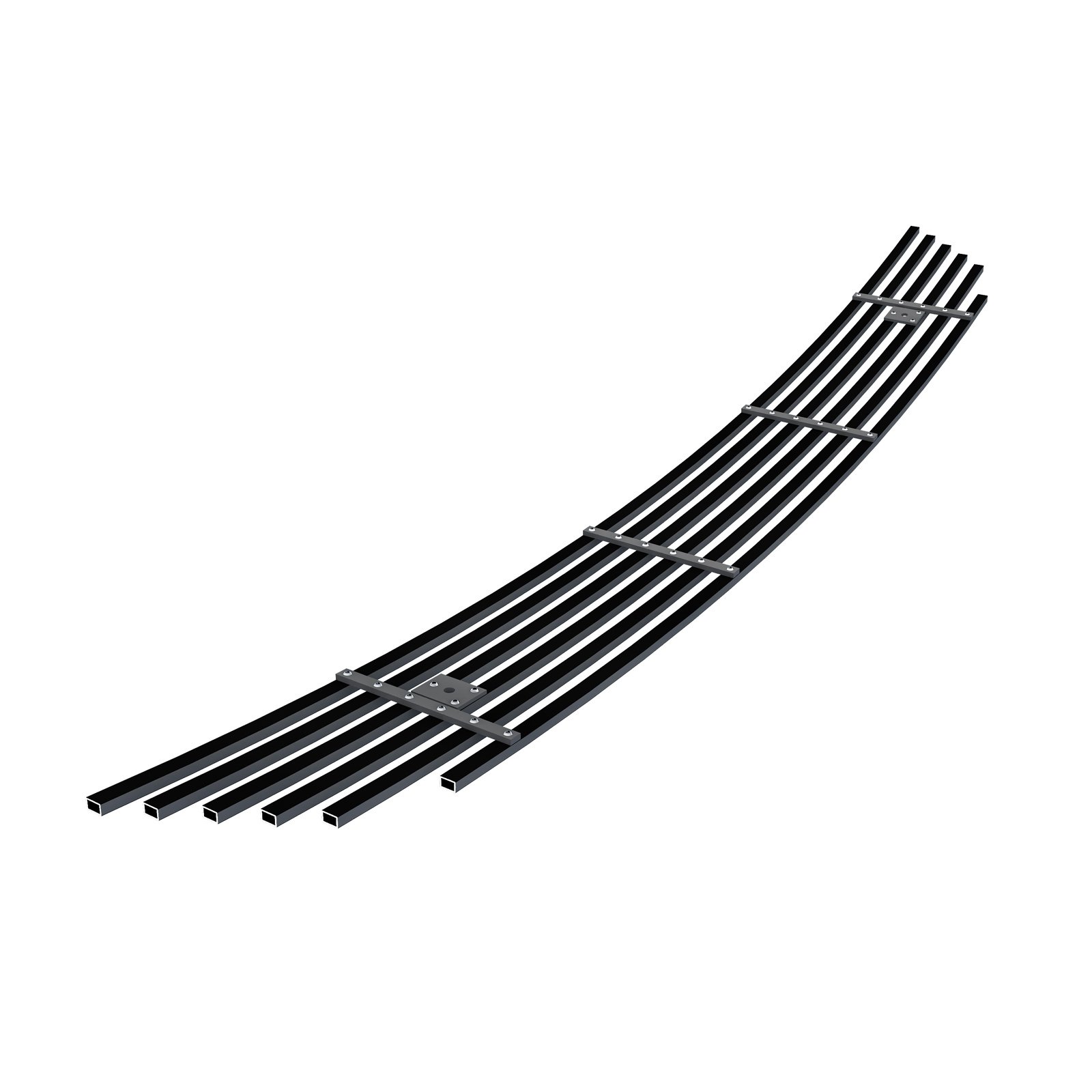 Fits 2013-2016 Ford Fusion Lower Bumper Black Stainless Steel Billet Grille - Image 2