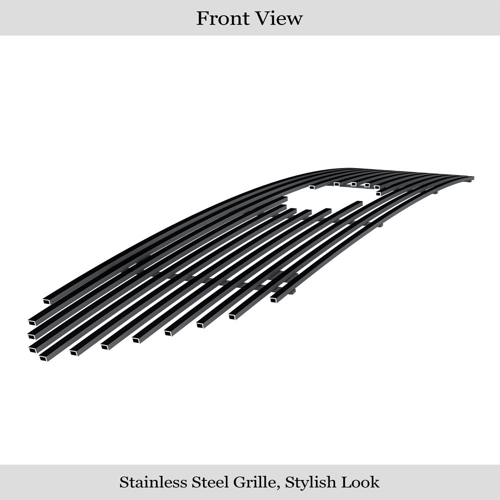 Fits 2013-2019 Ford Taurus SHO Logo Show Main Upper Black Stainless Steel Billet Grille
