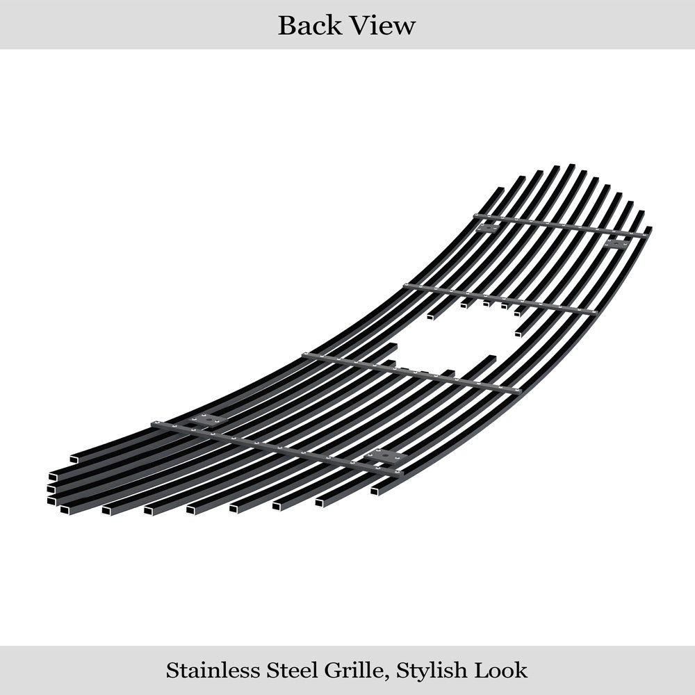 Fits 2013-2019 Ford Taurus SHO Logo Show Main Upper Black Stainless Steel Billet Grille - Image 2