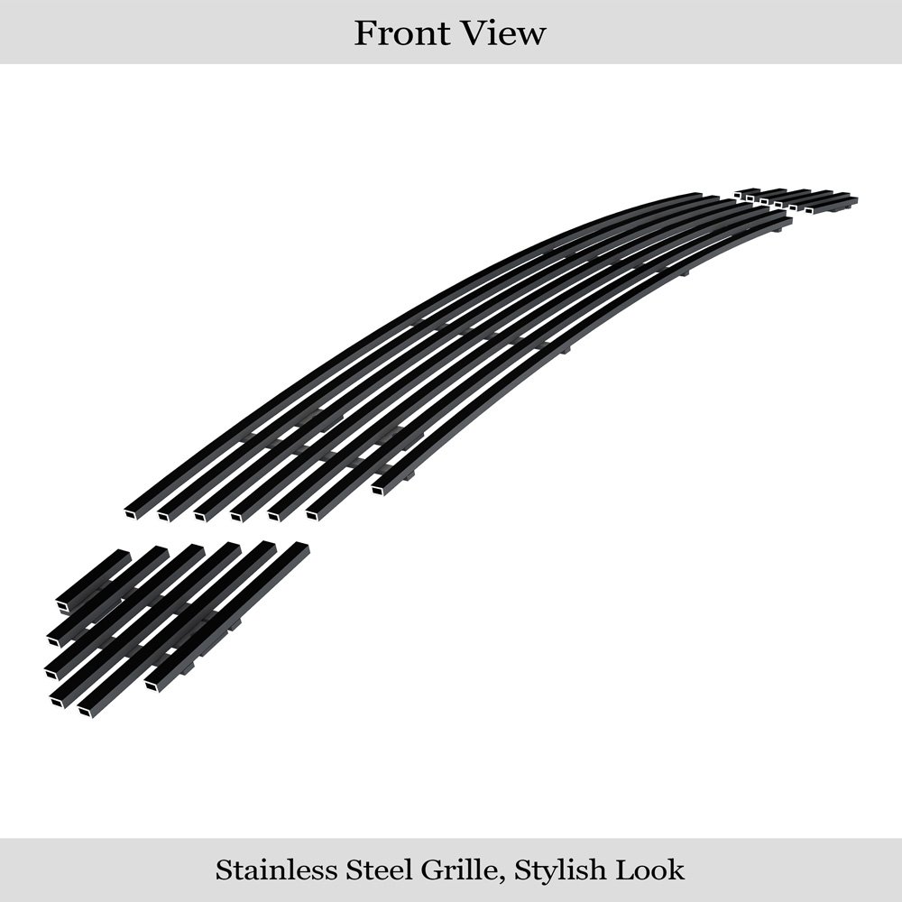 Fits 2010-2012 Ford Fusion Sport Lower Bumper Black Stainless Steel Billet Grille