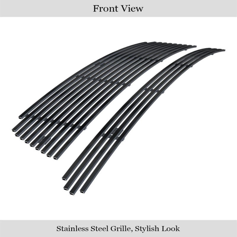 Fits 2016-2019 Ford Explorer Lower Bumper Black Stainless Steel Billet Grille