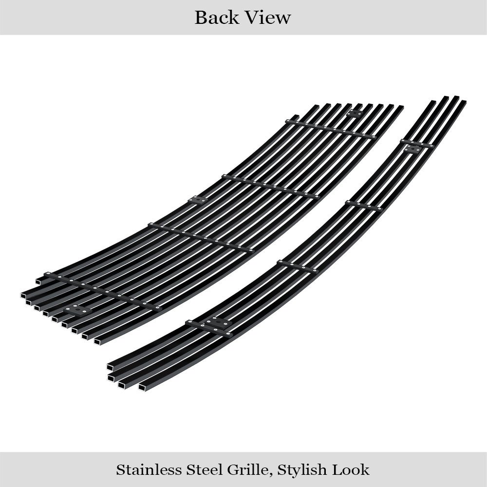 Fits 2016-2019 Ford Explorer Lower Bumper Black Stainless Steel Billet Grille - Image 2