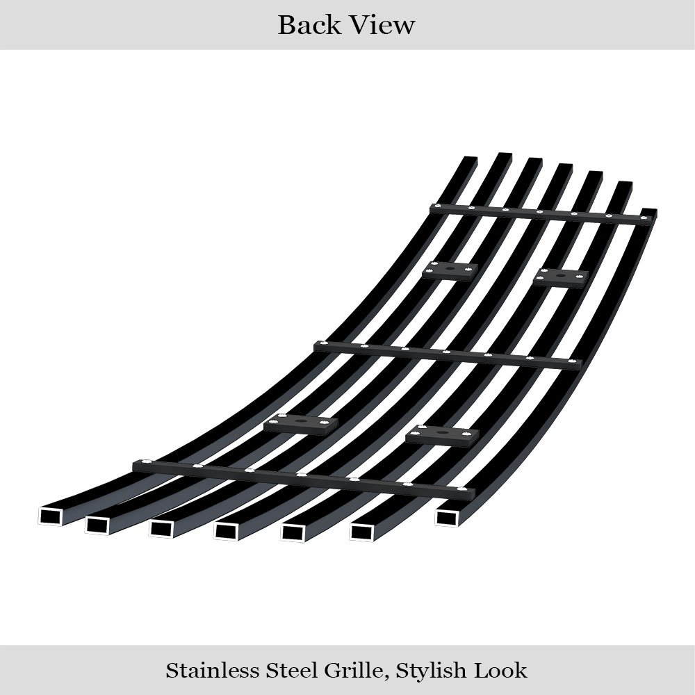 Fits 2002-2005 Ford Explorer Not For Sport and Sport Trac Lower Bumper Black Stainless Steel Billet Grille - Image 2