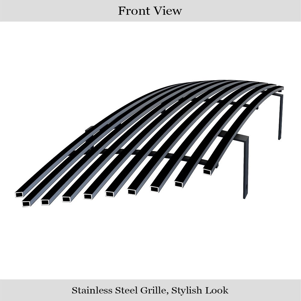 Fits 1995-2001 Ford Explorer Main Upper Black Stainless Steel Billet Grille