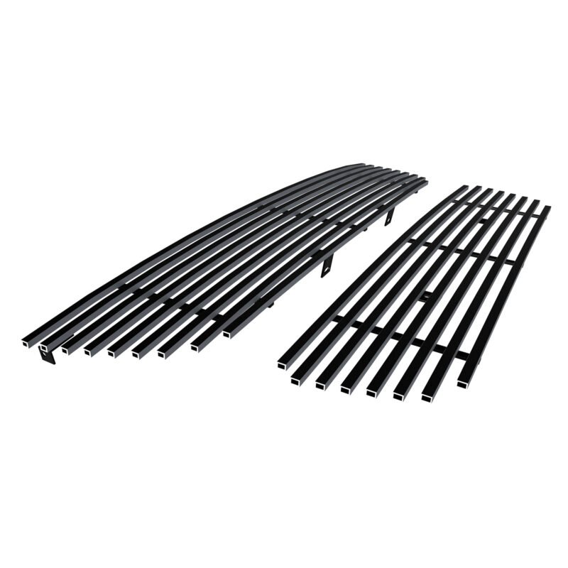 Fits 2005-2007 Ford Escape Main Upper + Lower Bumper Black Stainless Steel Billet Grille