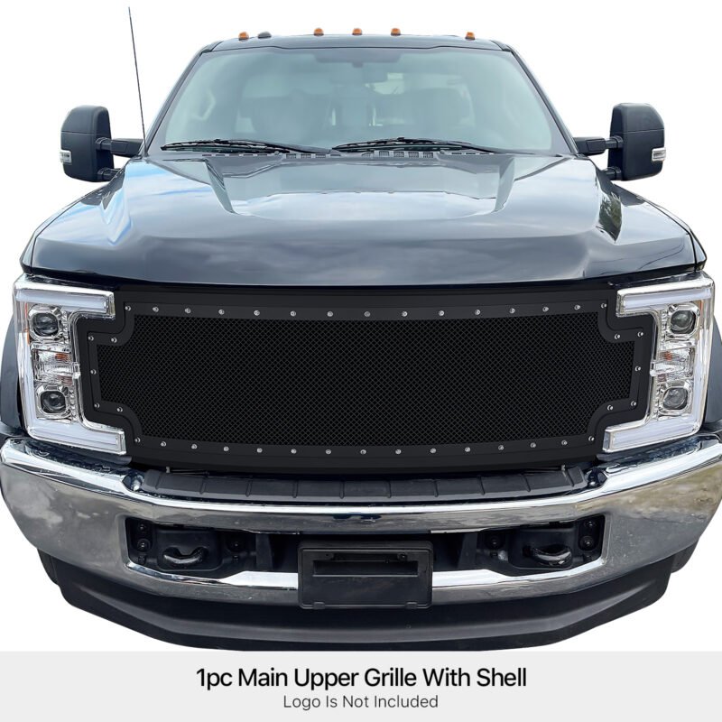 Fits 2017-2019 Ford F-250 Without Front Camera/2017-2019 Ford F-350 Without Front Camera/2017-2019 Ford F-450 Without Front Camera/2017-2019 Ford F-550 Without Front Camera Main Upper Package Grille - Image 3