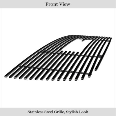 Fits 2003-2025 GMC Savana Main Upper Black Stainless Steel Billet Grille