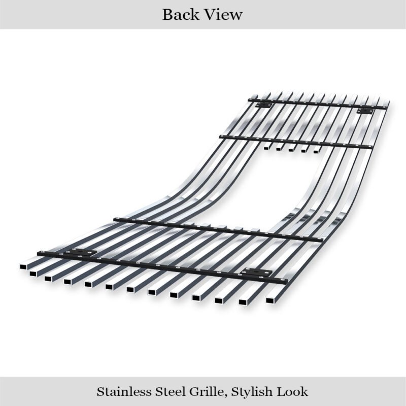 Fits 1994-1998 GMC C/K Pickup with Stacked Lights/1994-1999 GMC Suburban Composite Plastic Lights/1994-1998 GMC Yukon Main Upper Stainless Steel Billet Grille - Image 2