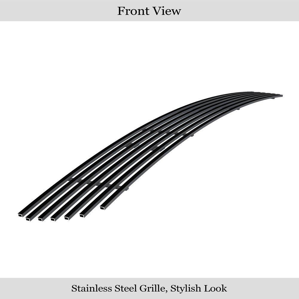 Fits 2007-2014 GMC Yukon Tow Hook Covered Not For Hybrid Model/2007-2014 GMC Yukon XL Tow Hook Covered Not For Hybrid Model Lower Bumper Black Stainless Steel Billet Grille