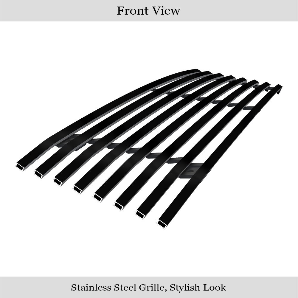 Fits 2007-2014 GMC Yukon Tow Hook Show Not For Hybrid Model/2007-2014 GMC Yukon XL Tow Hook Show Not For Hybrid Model Lower Bumper Black Stainless Steel Billet Grille