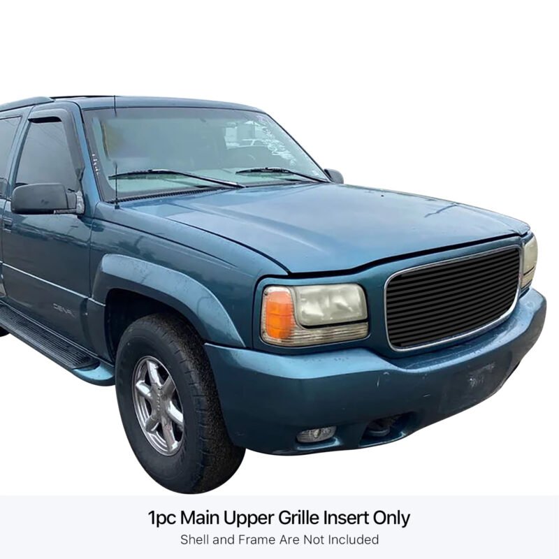 Fits 1998-2000 GMC Yukon Denali Main Upper Black Stainless Steel Billet Grille - Image 3