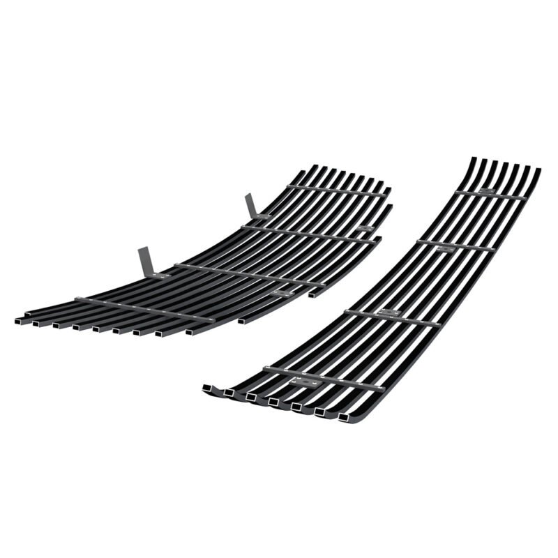 Fits 2005-2006 Nissan Altima Main Upper + Lower Bumper Black Stainless Steel Billet Grille - Image 2