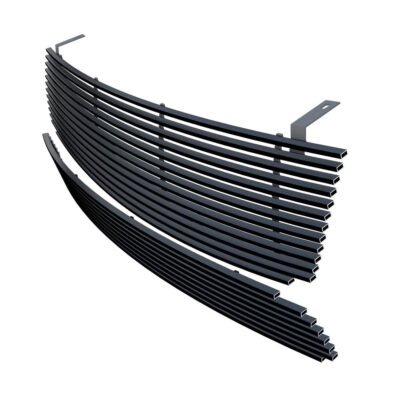 Fits 2002-2004 Nissan Altima Main Upper + Lower Bumper Black Stainless Steel Billet Grille