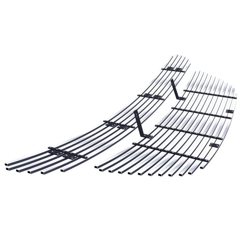 Fits 2002-2004 Nissan Altima Main Upper + Lower Bumper Stainless Steel Billet Grille - Image 2