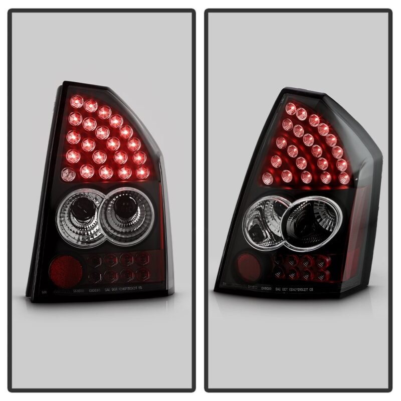 Fits Chrysler 300C 05-07 LED Tail Lights - Black - Image 6