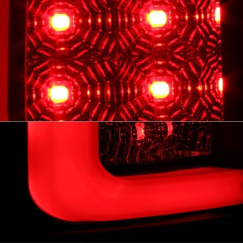 Fits GMC Sierra 1500 07-13 2500HD/3500HD 07-14 (does not fit 3500HD Dually Models) Version 2 Light Bar LED Tail Lights - Black Smoke - Image 5