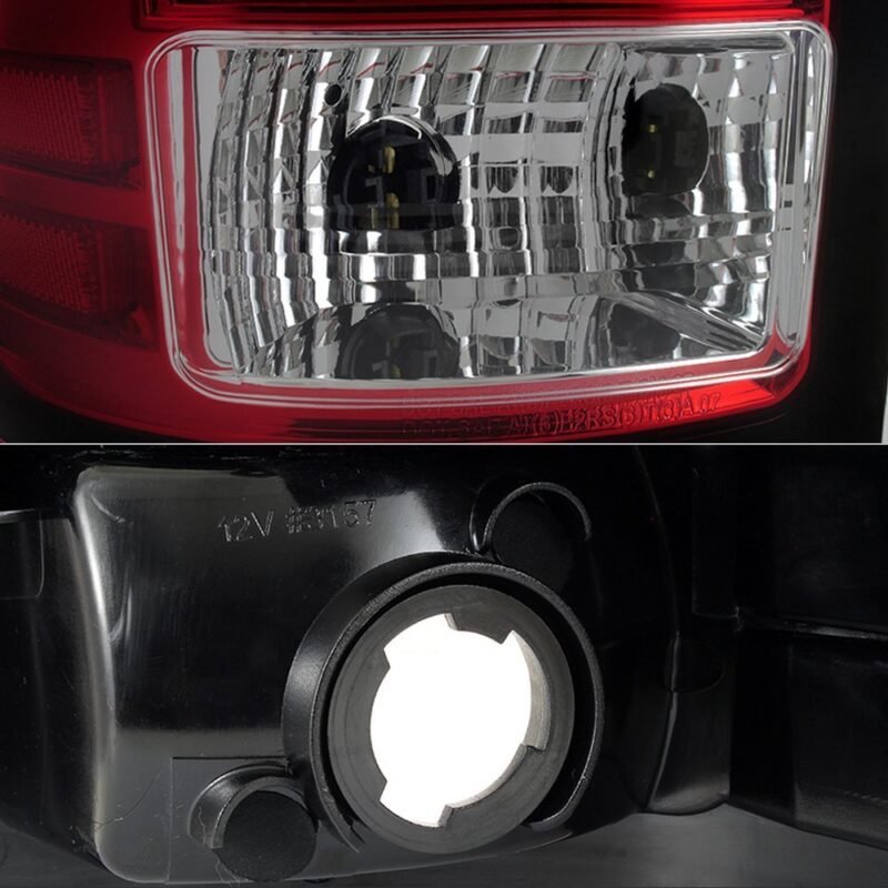 Fits GMC Sierra 1500 07-13 2500HD/3500HD 07-14 (does not fit 3500HD Dually Models) Version 2 Light Bar LED Tail Lights - Red Clear - Image 3
