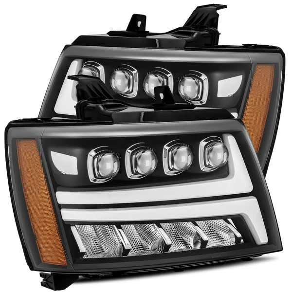 Fits 07-14 Chevrolet Tahoe/Suburban/07-13 Avalanche NOVA-Series LED Projector Headlights Black