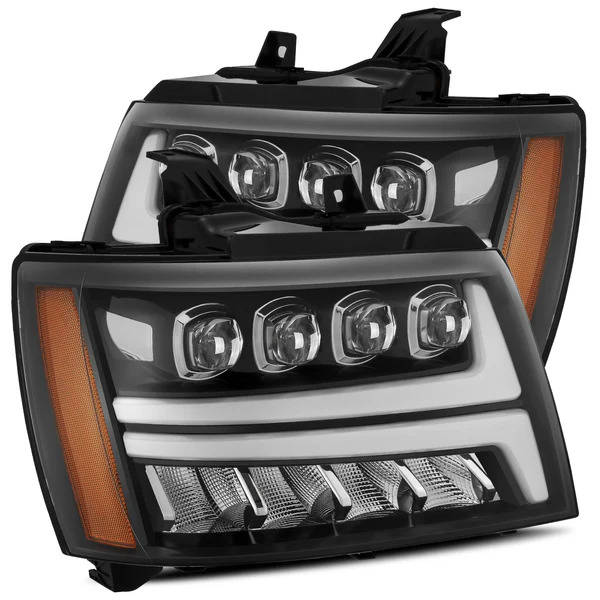 Fits 07-14 Chevrolet Tahoe/Suburban/07-13 Avalanche NOVA-Series LED Projector Headlights Jet Black