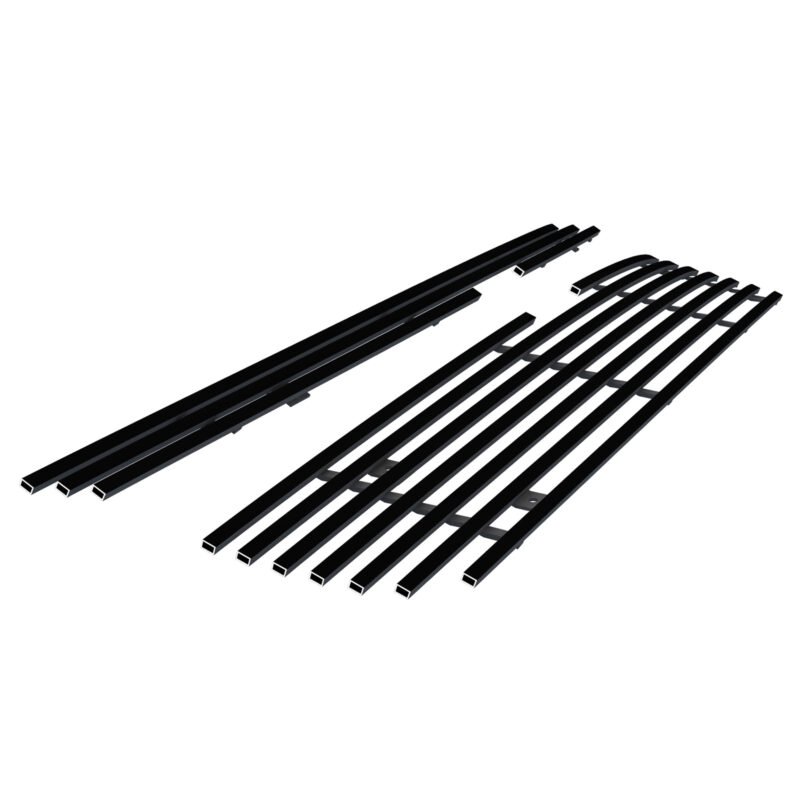 Fits 2005-2009 Chevy Equinox Main Upper Black Stainless Steel Billet Grille