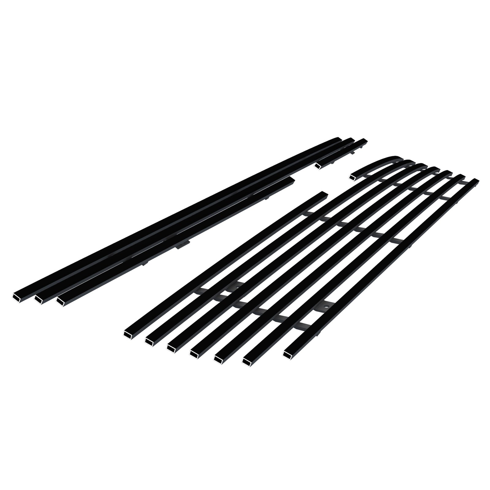 Fits 2005-2009 Chevy Equinox Main Upper Black Stainless Steel Billet Grille