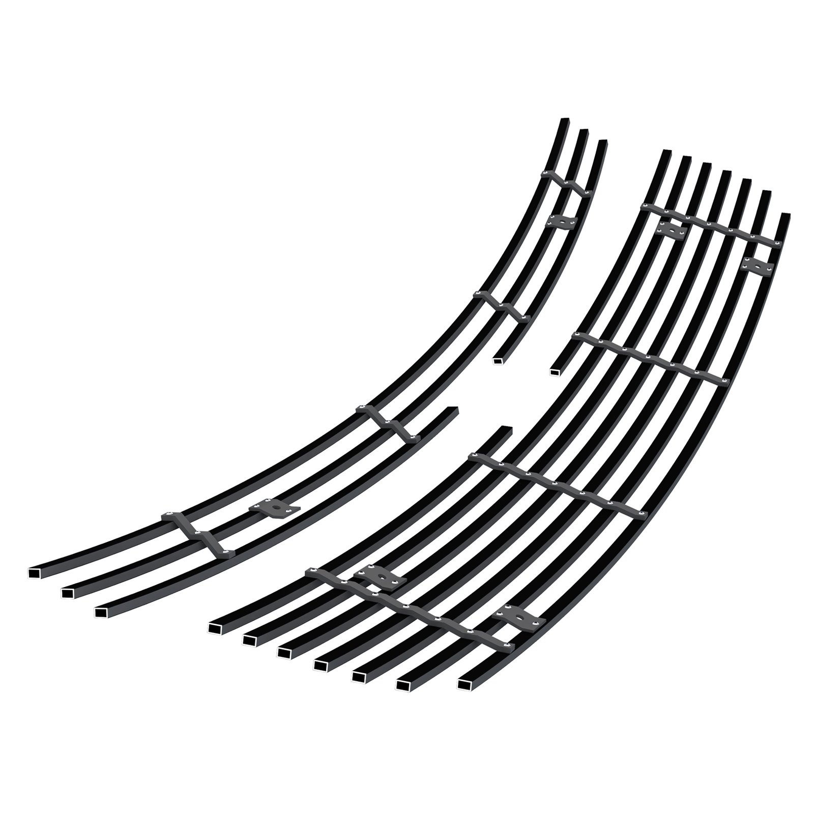 Fits 2005-2009 Chevy Equinox Main Upper Black Stainless Steel Billet Grille - Image 2