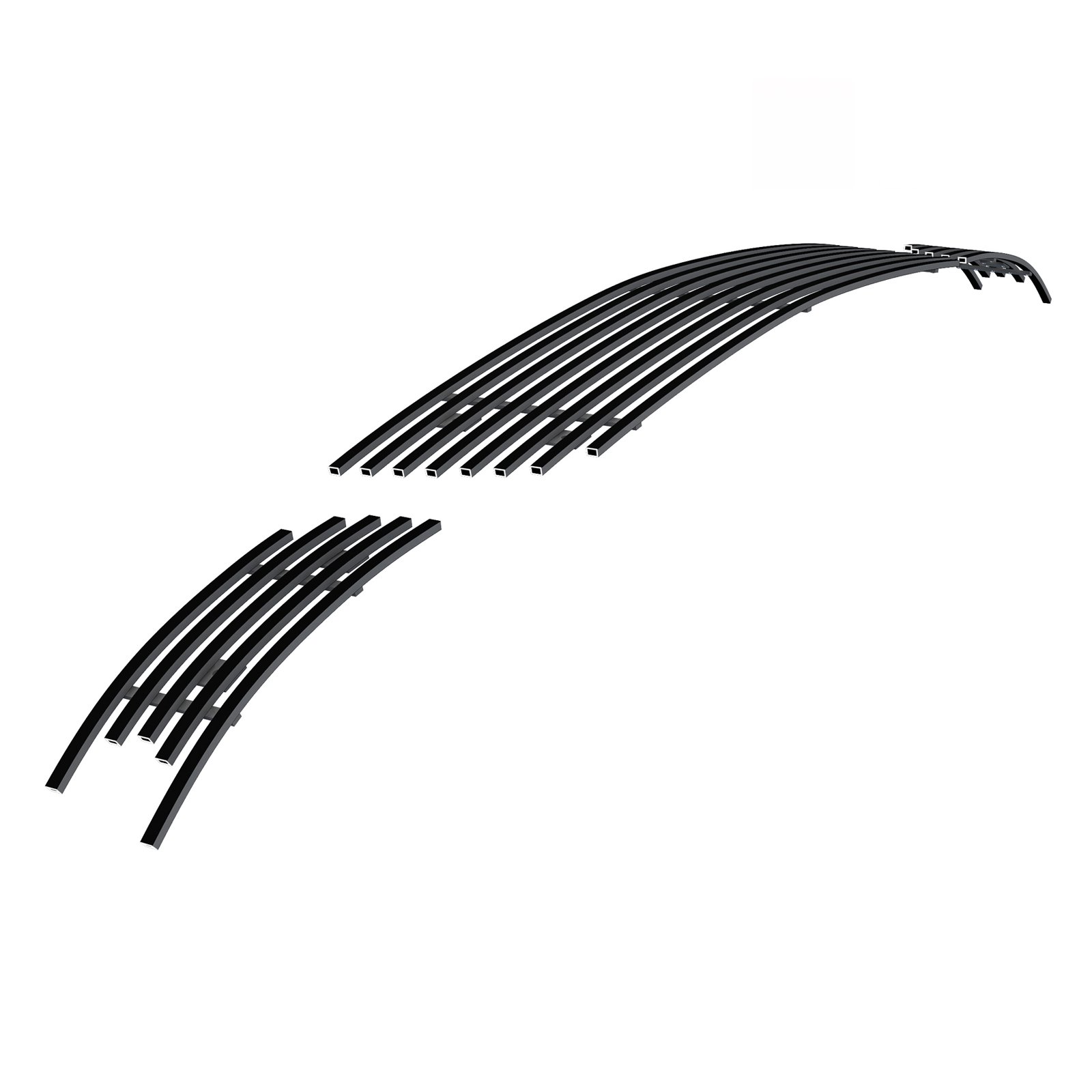 Fits 2006-2013 Chevy Impala With Fog Light /2014-2016 Chevy Impala Limited Model Only With Fog Light Lower Bumper Black Stainless Steel Billet Grille