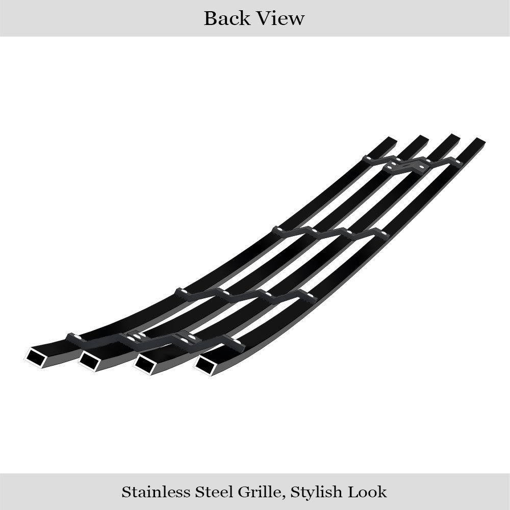 Fits 2006-2013 Chevy Impala /2006-2007 Chevy Monte Carlo /2014-2016 Chevy Impala Limited Model Only Main Upper Black Stainless Steel Billet Grille - Image 2