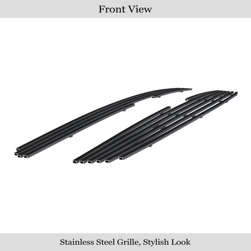 Fits 2013 Chevy Malibu Main Upper Black Stainless Steel Billet Grille