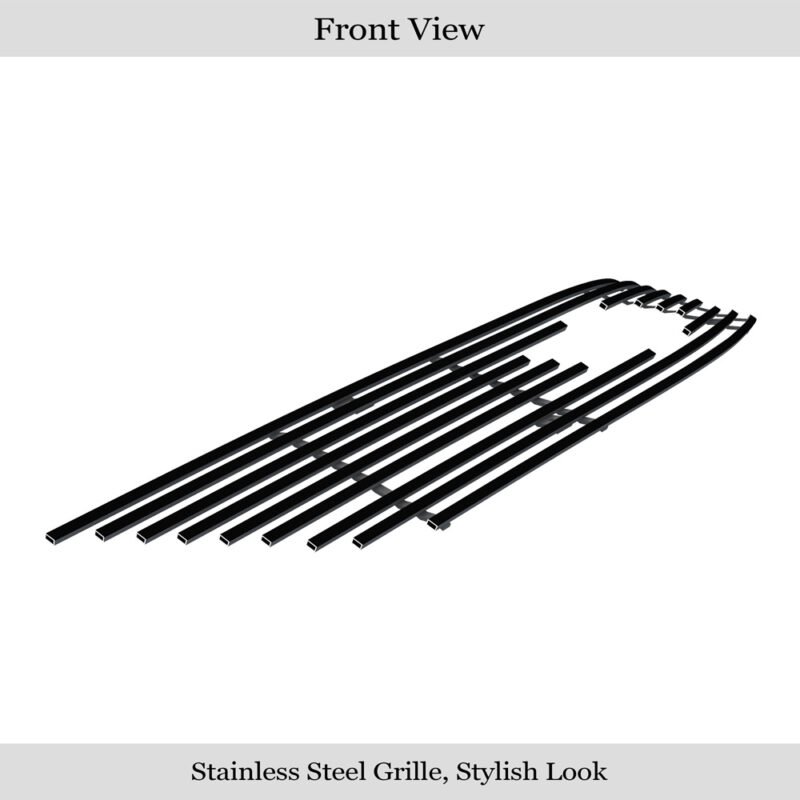 Fits 2014-2020 Chevy Impala Logo Show (Not For 2014-2016 Chevy Impala Limited) Main Upper Black Stainless Steel Billet Grille