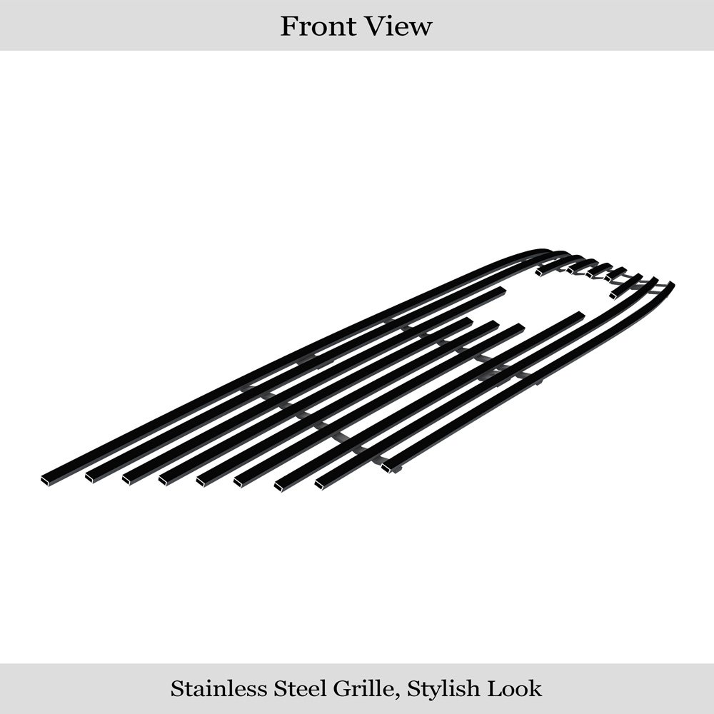 Fits 2014-2020 Chevy Impala Logo Show (Not For 2014-2016 Chevy Impala Limited) Main Upper Black Stainless Steel Billet Grille