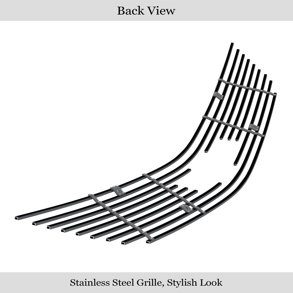 Fits 2014-2020 Chevy Impala Logo Show (Not For 2014-2016 Chevy Impala Limited) Main Upper Black Stainless Steel Billet Grille - Image 2