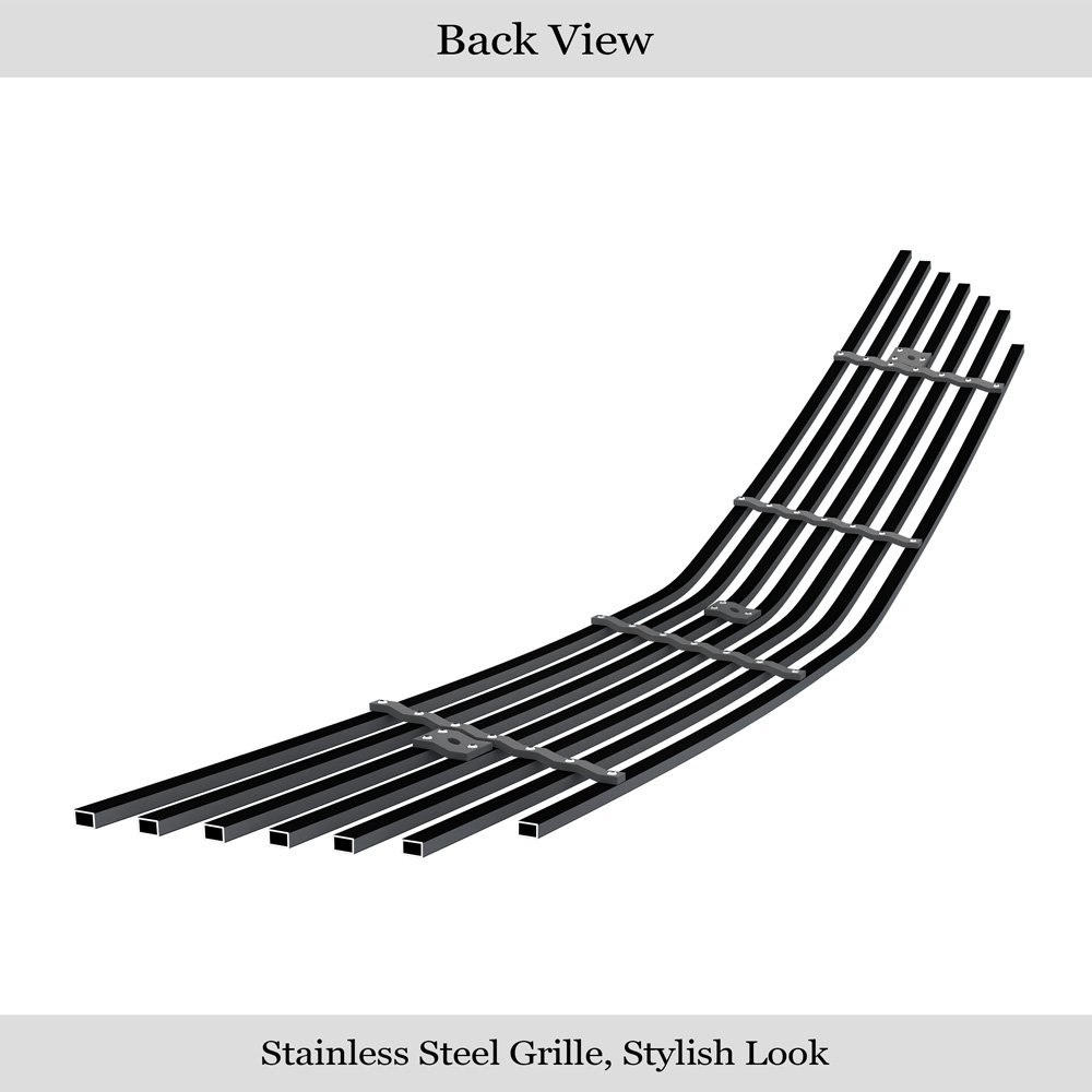 Fits 2014-2020 Chevy Impala (Not For 2014-2016 Chevy Impala Limited) Lower Bumper Black Stainless Steel Billet Grille - Image 2
