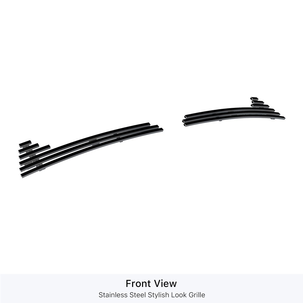 Fits 2014-2016 Chevy Impala Only for LTZ Fog Light Cover Black Stainless Steel Billet Grille
