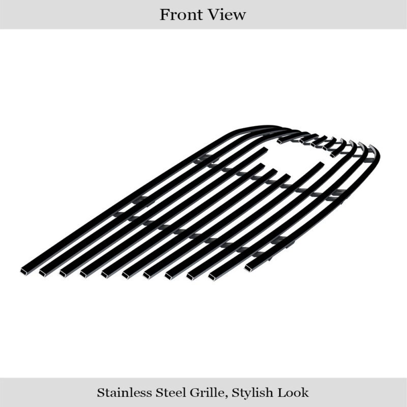 Fits 2013-2017 Chevy Traverse Logo Show Main Upper Black Stainless Steel Billet Grille