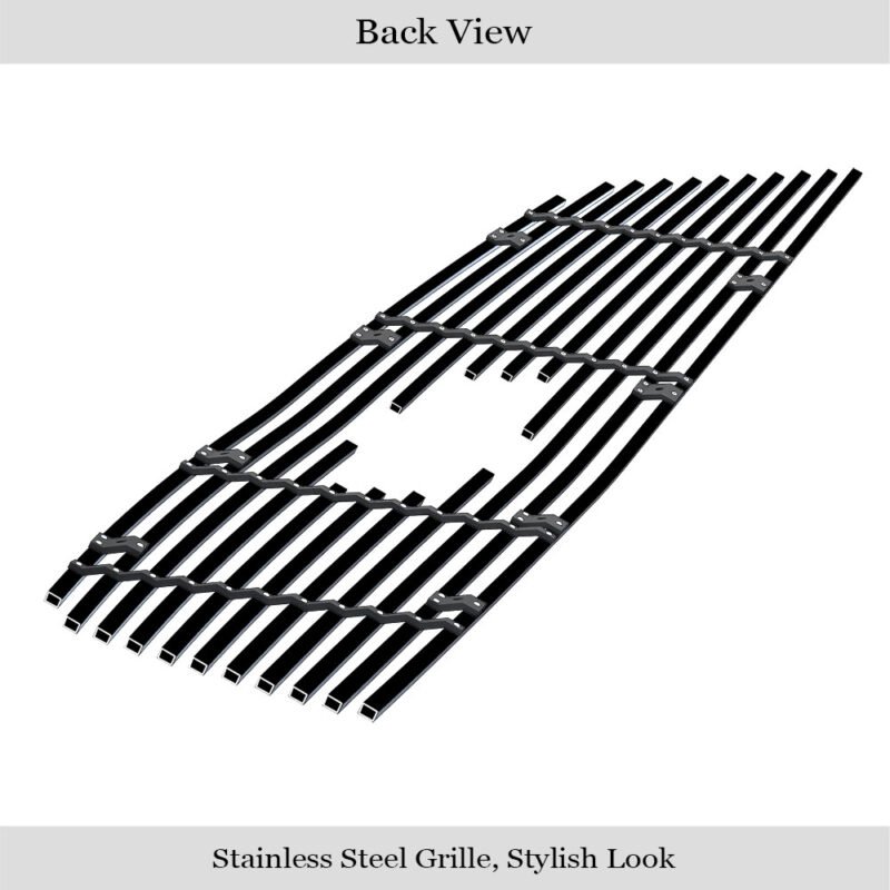 Fits 2013-2017 Chevy Traverse Logo Show Main Upper Black Stainless Steel Billet Grille - Image 2