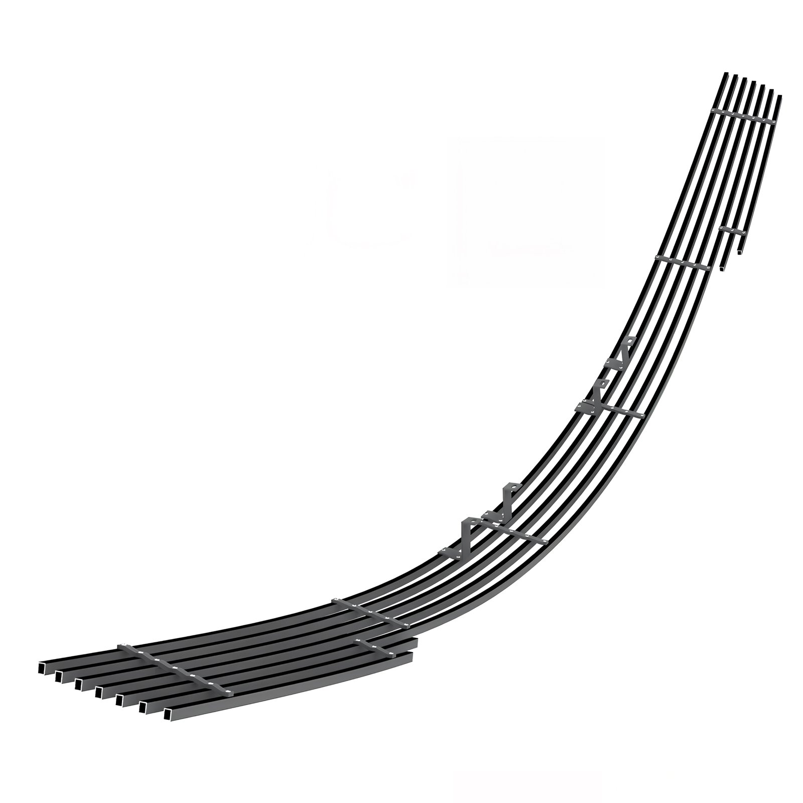 Fits 2014-2015 Chevy Camaro SS With RS Package Phantom Style/2014-2015 Chevy Camaro LS With RS Package Phantom Style/2014-2015 Chevy Camaro LT With RS Package Phantom Style Main Upper Black Stainless Steel Billet Grille - Image 2